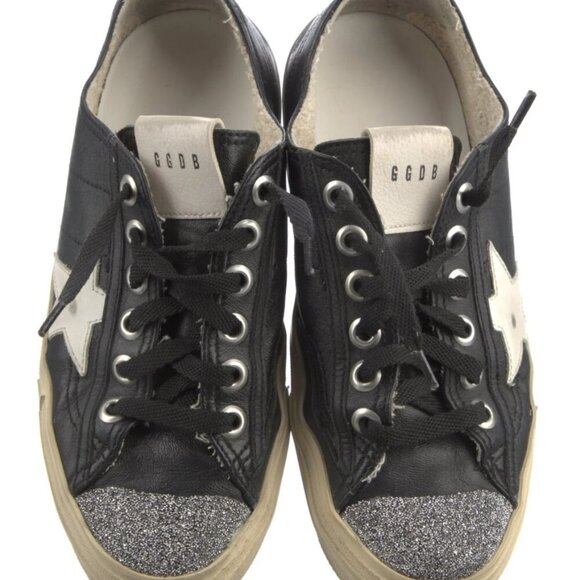 Golden Goose Velvet Colorblock Pattern Sneakers Women's Size: 8  Euro 38 black - Picture 1 of 4